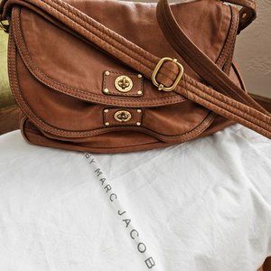 Marc by Marc Jacobs Totally Turnlock Large Sasha Crossbody Brown Leather